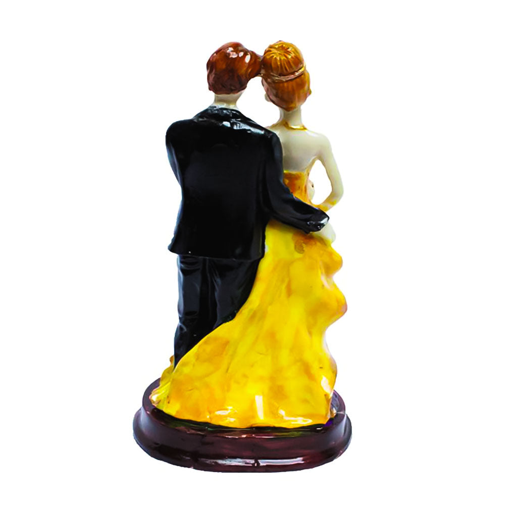 Handcrafted Loving Married Couple Statue Showpiece - Yellow