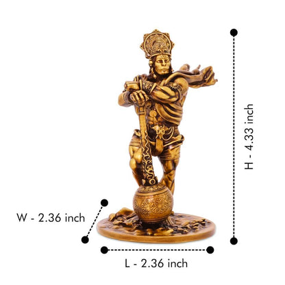 Premium Resin Bahubali Hanuman Idol – Perfect for car dashboards, home decor, or as a gift.