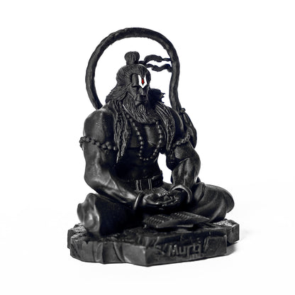 Black Hanuman Ji Murti Lord Bajrangbali Dhyan Mudra Meditation