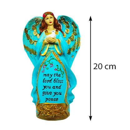 Angel Statue Showpiece for Home Decoration - Blue