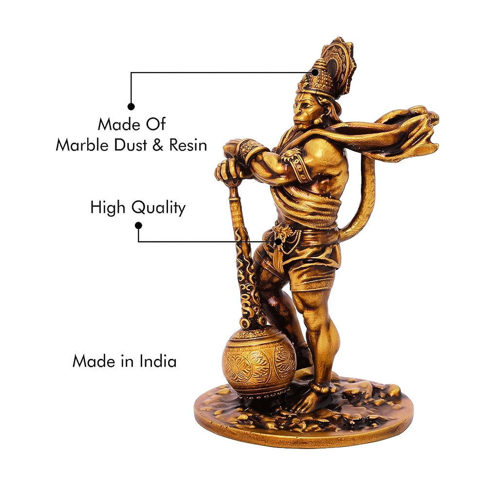 Premium Resin Bahubali Hanuman Idol – Perfect for car dashboards, home decor, or as a gift.