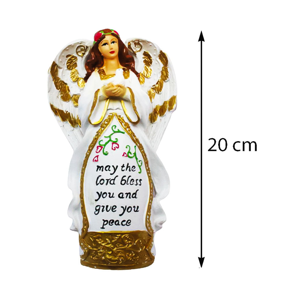 Angel Statue Showpiece for Home Decoration - White