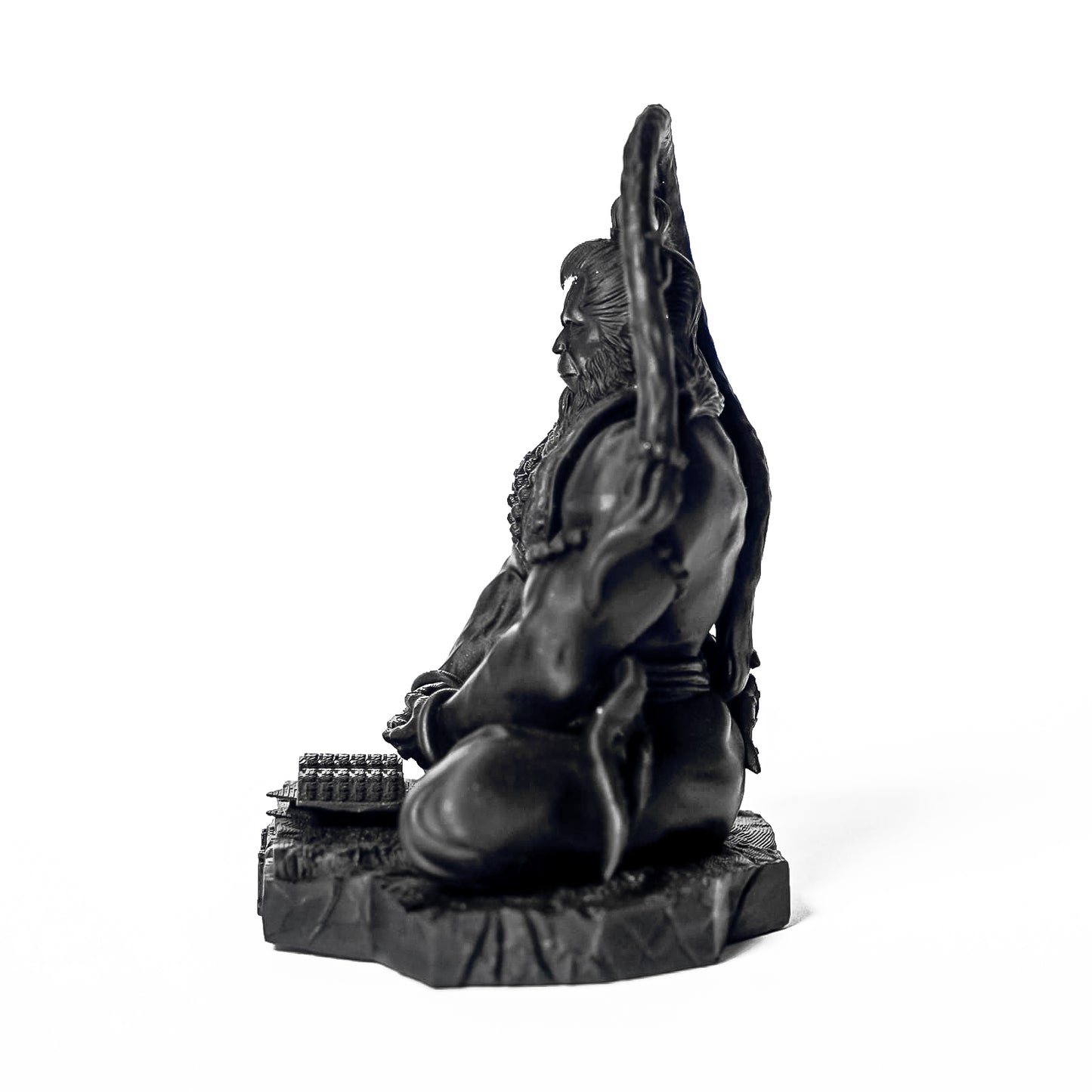 Black Hanuman Ji Murti Lord Bajrangbali Dhyan Mudra Meditation