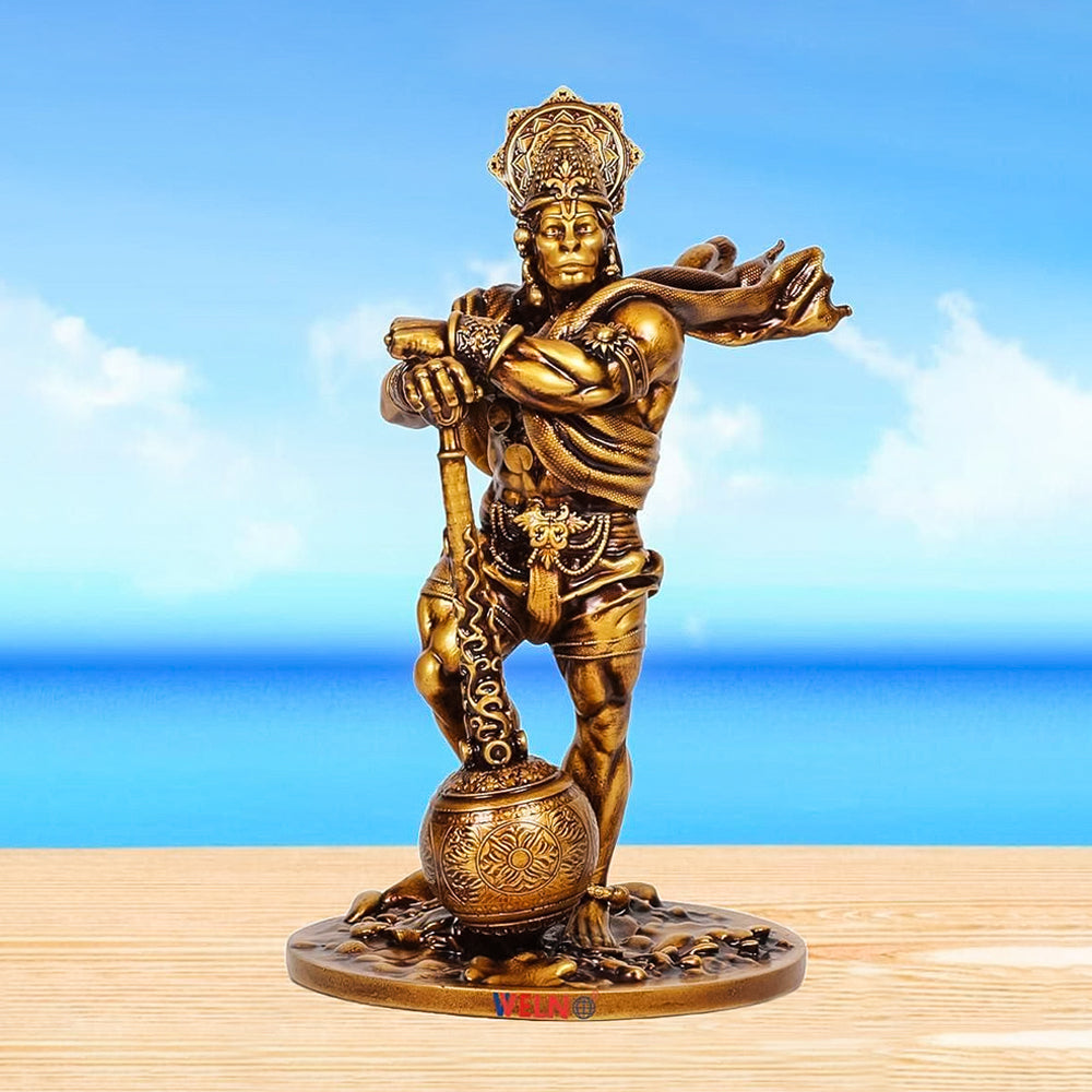 Premium Resin Bahubali Hanuman Idol – Perfect for car dashboards, home decor, or as a gift.